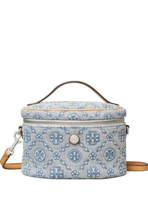 Tory Burch T monogram denim soft vanity case - Blue