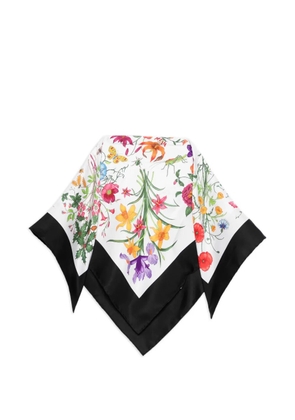 Gucci floral-print scarf - White