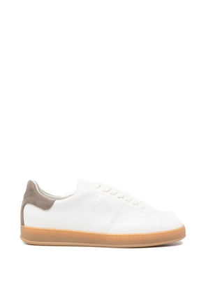 Tagliatore grained-leather sneakers - White