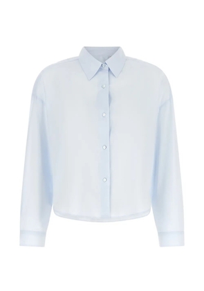 Xacus Heather cropped shirt - Blue