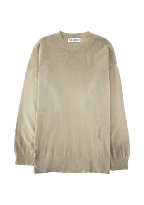 OUR LEGACY spray-dye distressed sweater - Neutrals