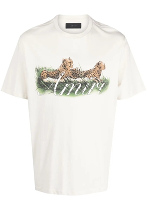 AMIRI Cheetah Logo-print cotton T-shirt - White