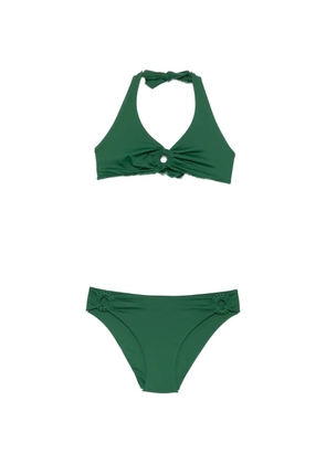 Fisico ring-detail halterneck bikini - Green