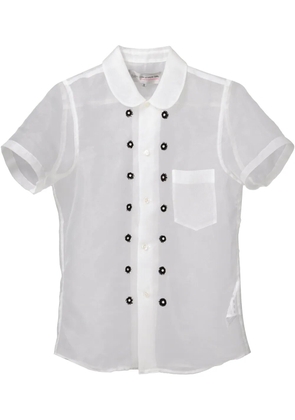 Comme Des Garçons Girl sheer button detail blouse - White
