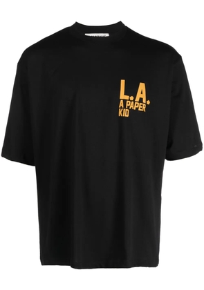 A Paper Kid logo-print cotton T-shirt - Black