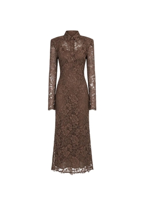 Rowen Rose long-sleeves V-neck maxi dress - Brown