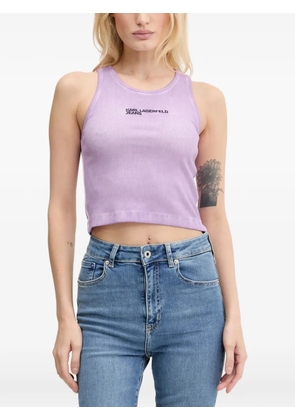Karl Lagerfeld Jeans washed ribbed tank top - Purple