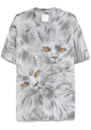 Givenchy cat-print T-shirt - Grey