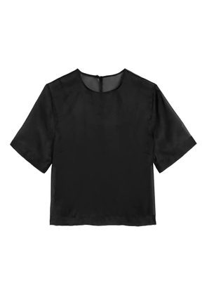 AMI Paris short-sleeves sheer top - Black