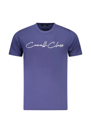Cavalli Class logo-print T-shirt - Purple