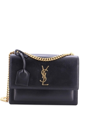 Saint Laurent Pre-Owned Sunset Leather Medium crossbody bag - Black