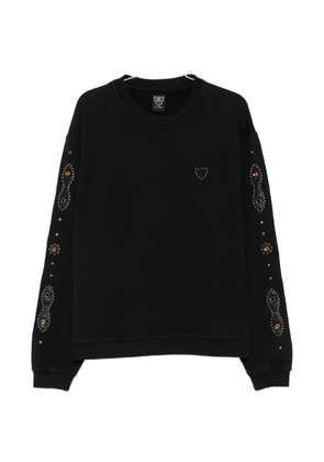 Htc Los Angeles Moustache stud-embellished sweatshirt - Black