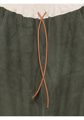 SONIA CARRASCO drawstring suede trousers - Green