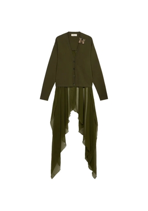 Blumarine butterfly-appliqué cardigan - Green