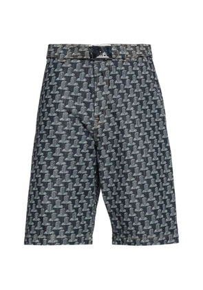 Lanvin monogram-print shorts - Blue