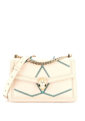 Bvlgari Pre-Owned Serpenti Forever Whipstitched Leather Small shoulder bag - Neutrals