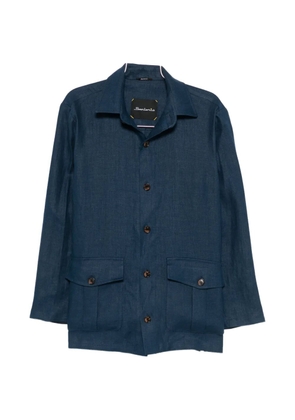 SARTORIO NAPOLI linen-blend field shirt jacket - Blue