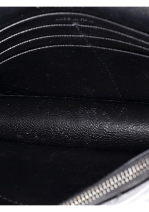 Saint Laurent Pre-Owned Classic Monogram Wallet on Chain Matelasse Chevron Leather Small crossbody bag - Black