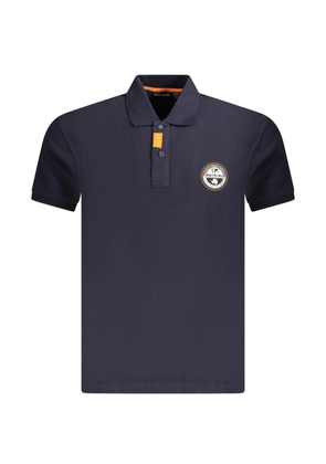 Napapijri logo-patch polo shirt - Blue
