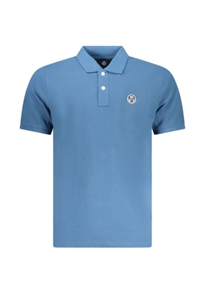 North Sails logo-patch cotton polo shirt - Blue