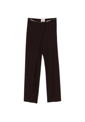 Semicouture Reba wrap-design belted trousers - Brown