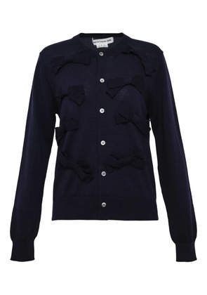 Comme Des Garçons Girl bows-detailed cardigan - Blue