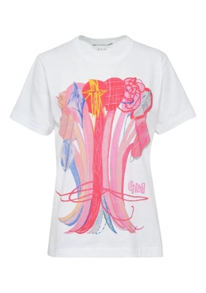 Comme Des Garçons Girl x Mao Yoshino artwork-print T-shirt - White