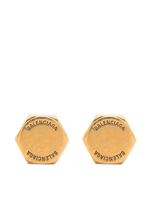 Balenciaga Garage Double Screw stud earrings - Gold
