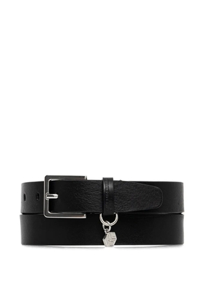 Karl Lagerfeld Jeans logo-charm belt - Black