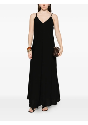 DIXIE crinkled-finish V-neck midi dress - Black
