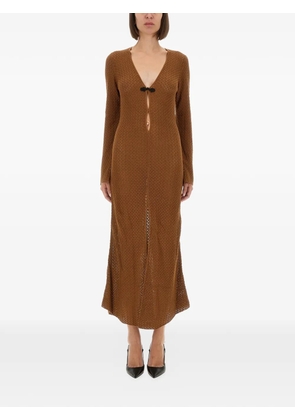 The Garment Tanzania crochet-knit V-neck maxi dress - Brown