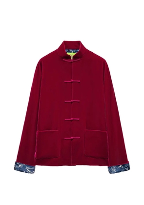 Shanghai Tang Tang velvet mandarin jacket - Red