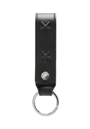 Jimmy Choo star-stud leather keyring - Black