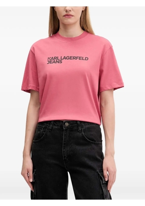 Karl Lagerfeld Jeans logo T-shirt - Pink