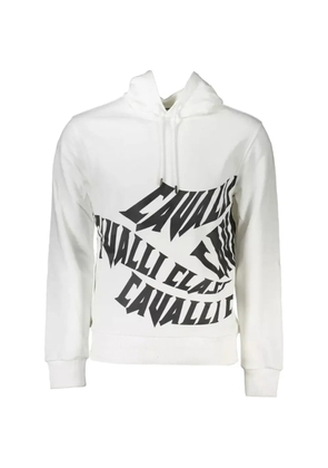 Cavalli Class logo-print hoodie - White