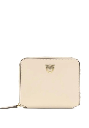 PINKO Love Birds leather wallet - Neutrals