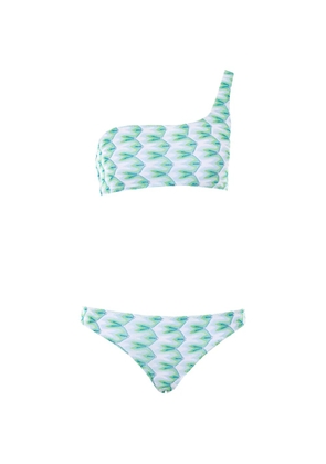 Missoni floral-motif one-shoulder bikini - White