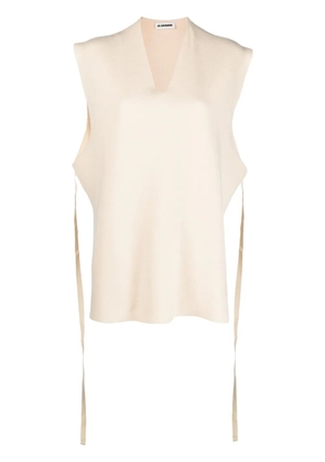 Jil Sander wool V-neck vest - Neutrals