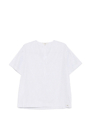 Barena striped V-neck blouse - White
