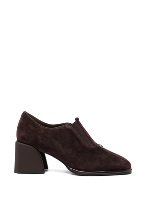 SERGIO MORETTI FIRENZE suede block-heel pumps - Brown