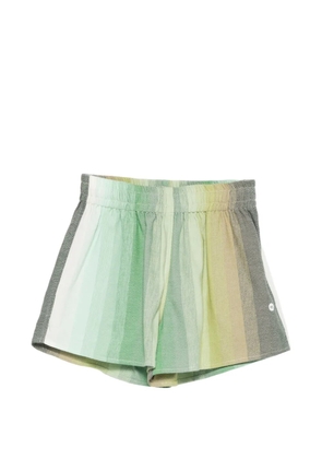 Marrakshi Life striped textured shorts - Green