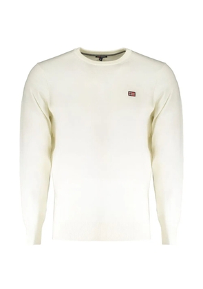 NORWAY 1963 logo-patch crew-neck sweater - Neutrals