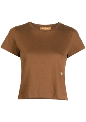 Rejina Pyo cropped short-sleeve T-shirt - Brown