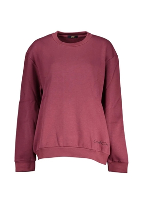 Cavalli Class embroidered-logo crew-neck sweatshirt - Purple