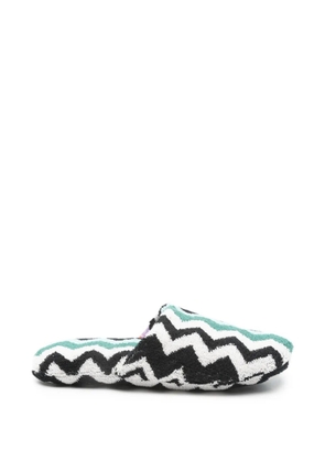 Missoni Home zigzag-pattern slippers - Green