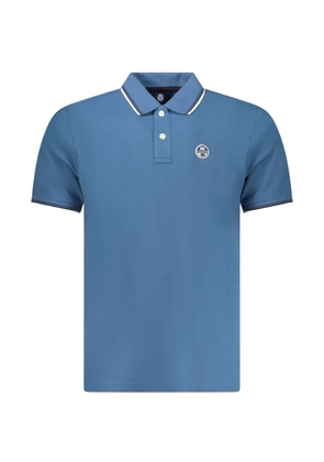 North Sails logo-patch cotton polo shirt - Blue