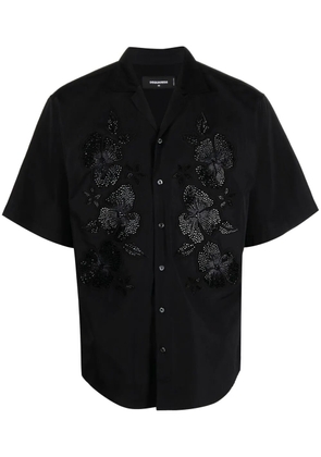 DSQUARED2 floral-print short-sleeved shirt - Black