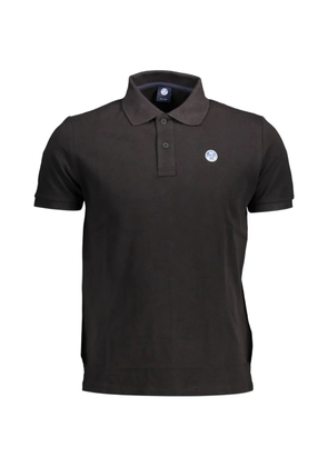North Sails logo-patch polo shirt - Black