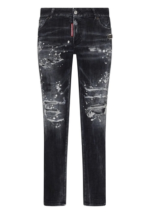 DSQUARED2 distressed slim-leg jeans - Black