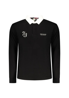 Pepe Jeans long-sleeve cotton polo shirt - Black